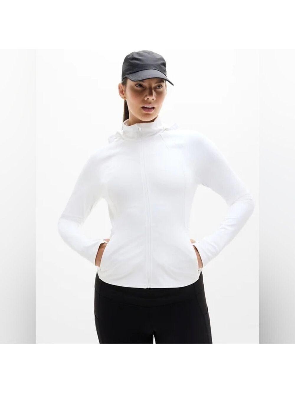 Athleta White Full-Zip Performance Jacket - Picture 5 of 6